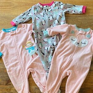 BUNDLE of Carter's Penguin / monkey / fox 🦊 Footies